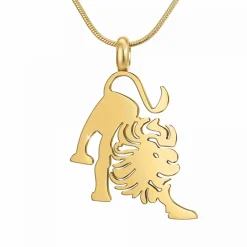 Collier Femme Athème B2427-LION - Acier Doré