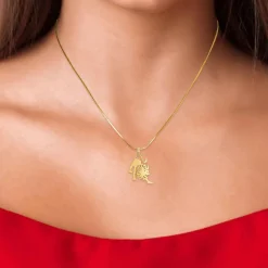 Collier Femme Athème B2427-LION - Acier Doré