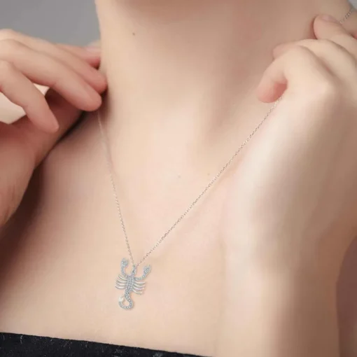 Collier Femme Athème B2425-SCORPION - Métal Argent