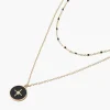 Collier Femme Balaboosté Acier 2 Rangs Medaille Epoxy Et Chaine Emaillée - 3502456424128 Métal Noir