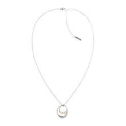 Collier Femme Calvin Klein Warped Rings - 35000008 Acier Argent, Doré rose