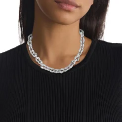 Collier Femme Calvin Klein Bijoux Statement Links Sculptural - 35000652 Acier Argent