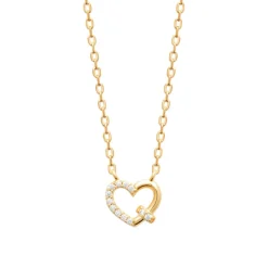 Collier femme cœur plaqué or oxyde Maison de la Bijouterie UW3U6W45