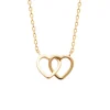 Collier femme double cœur plaqué or Maison de la Bijouterie UYY05Z45