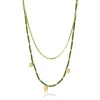 Collier femme Emily Westwood EWN23071G - Acier Doré et Vert