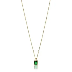 Collier femme Emily Westwood EWN23082G - Acier Doré et Vert
