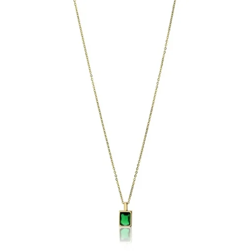 Collier femme Emily Westwood EWN23082G - Acier Doré et Vert