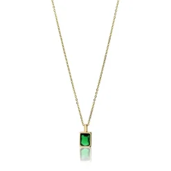 Collier femme Emily Westwood EWN23082G - Acier Doré et Vert