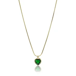 Collier femme Emily Westwood EWN23072G - Acier Doré et Vert