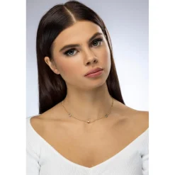 Collier femme Emily Westwood EWN23083G - Acier Doré et Blanc