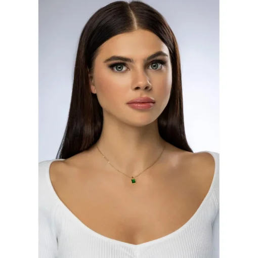 Collier femme Emily Westwood EWN23082G - Acier Doré et Vert