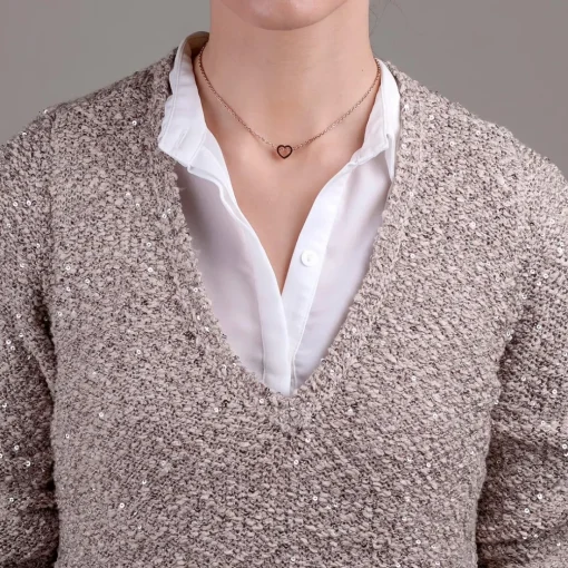 Collier Femme Emily Westwood WN1003R - Acier Doré rose
