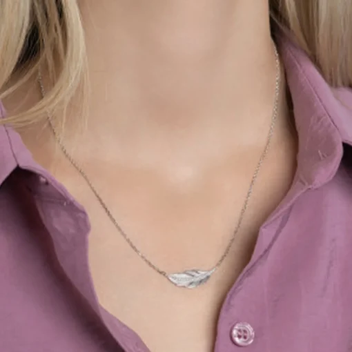 Collier Femme fantaisie oxyde zirconium Argent Maison de la Bijouterie VWZW3445