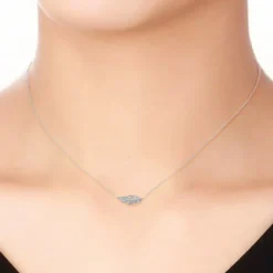 Collier Femme fantaisie plume Argent Maison de la Bijouterie WYZ35345