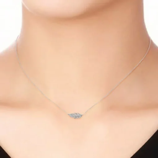 Collier Femme fantaisie plume Argent Maison de la Bijouterie WYZ35345