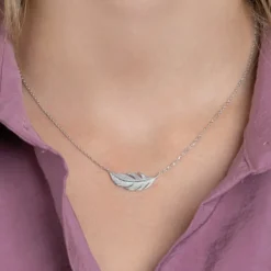 Collier Femme fantaisie plume Argent Maison de la Bijouterie WYZ35345