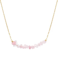 Collier femme fantaisie quartzite vert plaqué or Maison de la Bijouterie UW36YU45