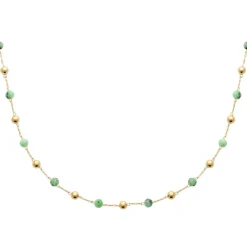 Collier femme fantaisie rubis zoisite plaqué or Maison de la Bijouterie UW3V3W50