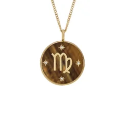 Collier Femme Fossil Bijoux Signes du Zodiaque Vierge - JF04843710 Acier inoxydable
