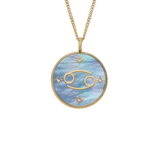 Collier Femme Fossil Bijoux Signes du Zodiaque Cancer - JF04841710 Acier inoxydable