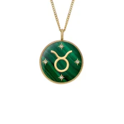 Collier Femme Fossil Bijoux Signes du Zodiaque Taureau - JF04839710 Acier inoxydable