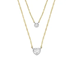 Collier Femme Fossil Bijoux Tokens Of Affection - JF04357998 Acier Bicolore