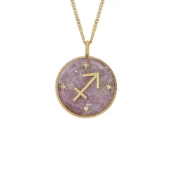 Collier Femme Fossil Bijoux Signes du Zodiaque Sagittaire - JF04846710 Acier inoxydable