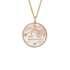 Collier Femme Fossil Bijoux Signes du Zodiaque Balance - JF04844710 Acier inoxydable