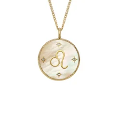 Collier Femme Fossil Bijoux Signes du Zodiaque Lion - JF04842710 Acier inoxydable