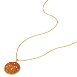 Collier Femme Fossil Bijoux Signes du Zodiaque Bélier - JF04838710 Acier inoxydable