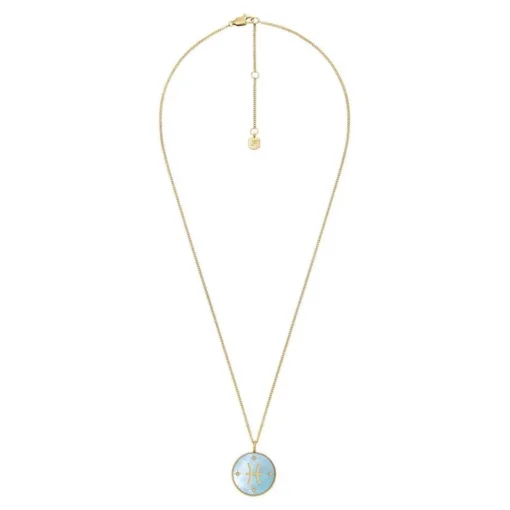 Collier Femme Fossil Bijoux Signes du Zodiaque Poissons - JF04848710 Acier inoxydable