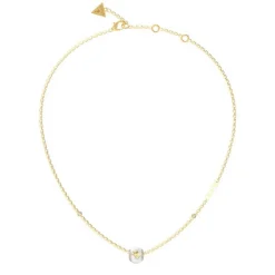 Collier Femme Guess Bijoux - JUBN02281JWYGWH 4G LOOP Acier Doré
