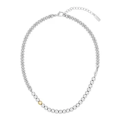 Collier Femme Lacoste Orbe - 2040335 Acier Argent Ajustable Circonference Interieure 406 Mm