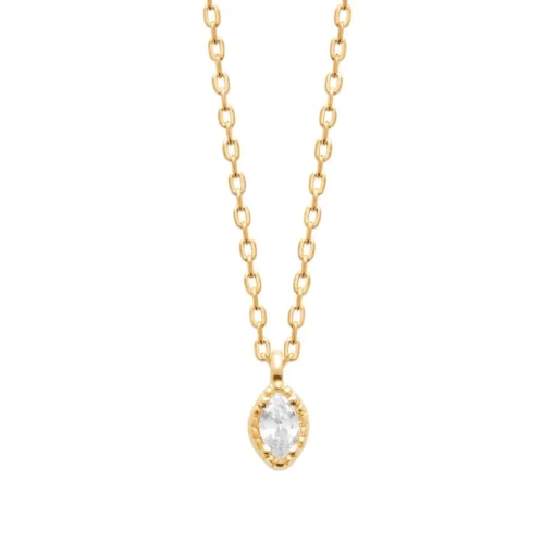 Collier femme oxyde de zirconium plaqué or Maison de la Bijouterie UW3UZ345