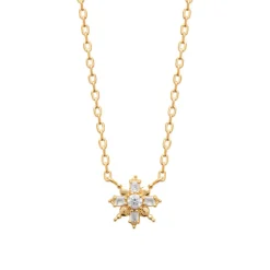 Collier femme oxyde de zirconium plaqué or Maison de la Bijouterie UW3VWZ45
