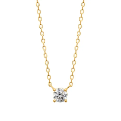 Collier femme oxyde de zirconium plaqué or Maison de la Bijouterie UW300545