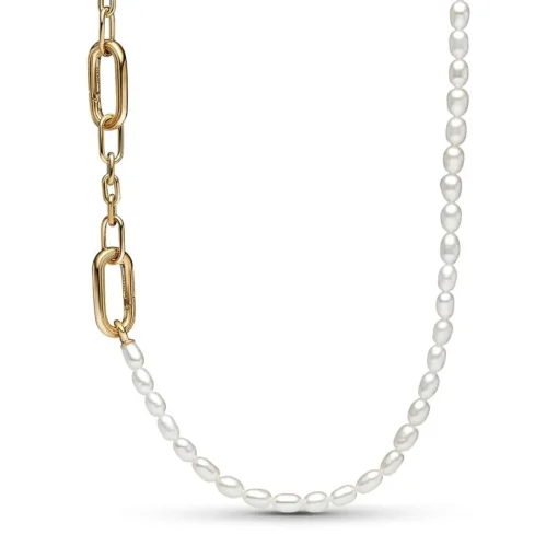 Collier Femme Pandora ME - 362302C01-45 Blanc Doré