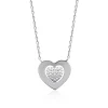 Collier femme pendentif cœur argent Maison de la Bijouterie VW30YU45