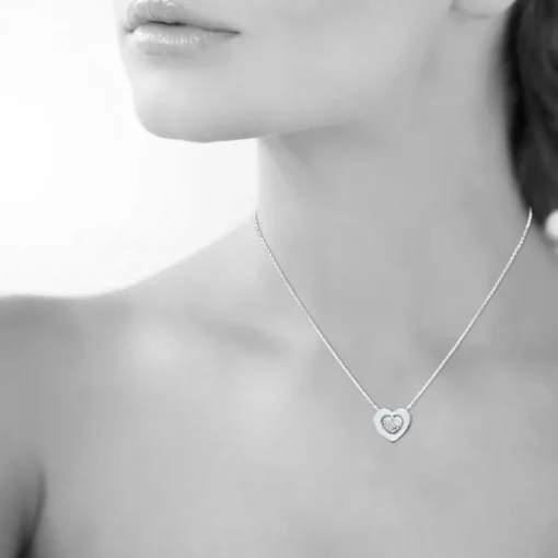Collier femme pendentif cœur argent Maison de la Bijouterie VW30YU45