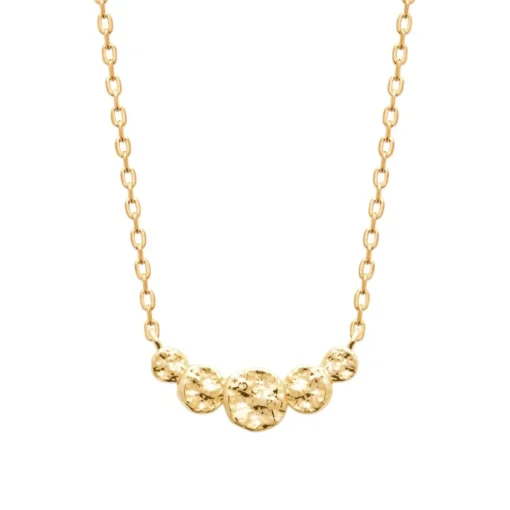 Collier femme pendentif effet martelé plaqué or Maison de la Bijouterie UYY0WU45