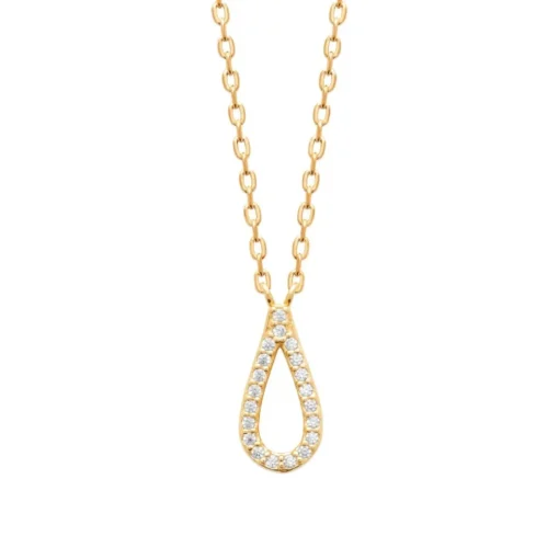 Collier femme pendentif goutte oxyde plaqué or Maison de la Bijouterie UW3V6Y45