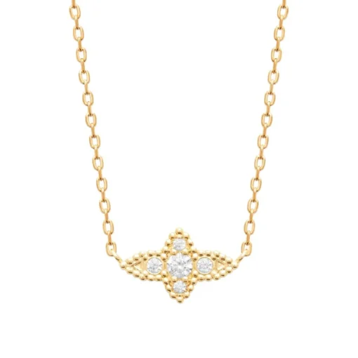 Collier femme pendentif serti clos plaqué or Maison de la Bijouterie UW405Y45