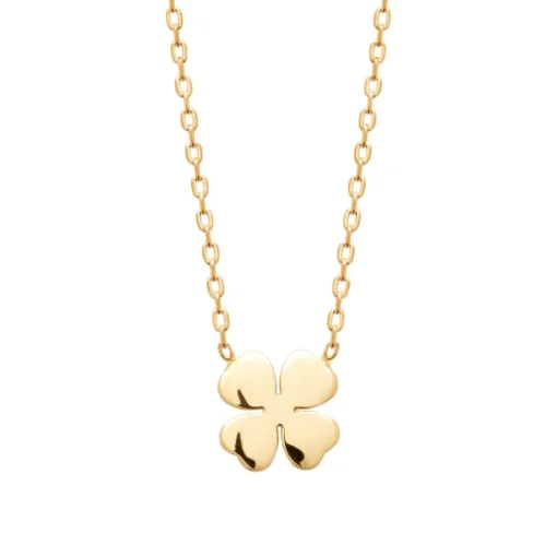 Collier femme pendentif trèfle 4 feuilles plaqué or Maison de la Bijouterie UYY00445