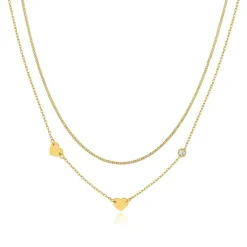 Collier Femme Pixies Bijoux Triple Coeur - PNM0058-1WHT Acier