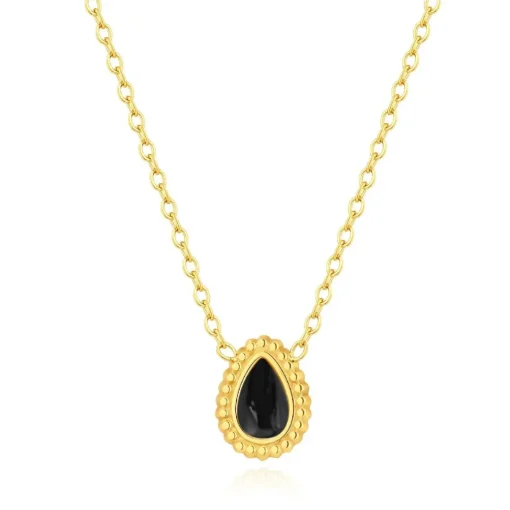 Collier Femme Pixies Bijoux - PNS0019-1BKO Acier Noir