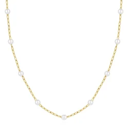 Collier Femme Pixies Bijoux - PNS0015-1PRL Acier Blanc