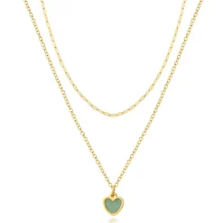 Collier Femme Pixies Bijoux - PNM0026-1GAV Acier Vert