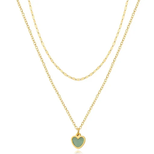Collier Femme Pixies Bijoux - PNM0026-1GAV Acier Vert