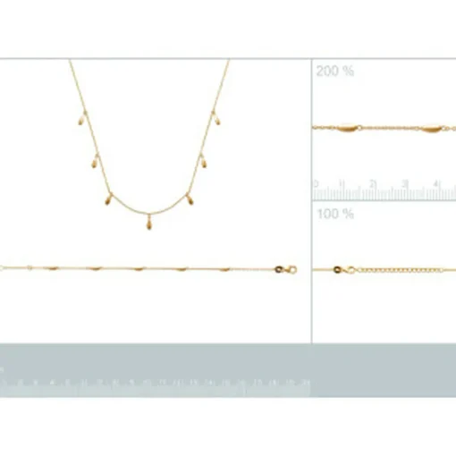 Collier femme plaqué or - UYZ4U34Y