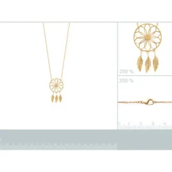 Collier femme plaqué or - UYZ43645